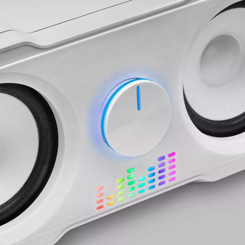 Mars Gaming MS22W Kompaktsed Mängurikõlarid 2.2 RGB Flow Subwoofer + 4 Aktiivkõlarit DSP Heli 35W Valge