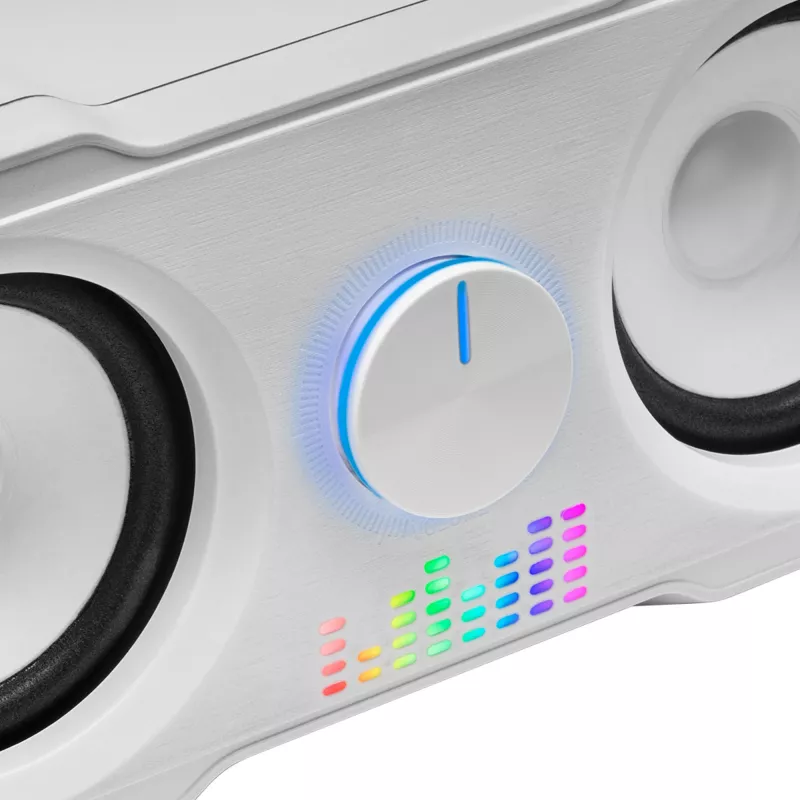Mars Gaming MS22W Kompaktsed Mängurikõlarid 2.2 RGB Flow Subwoofer + 4 Aktiivkõlarit DSP Heli 35W Valge