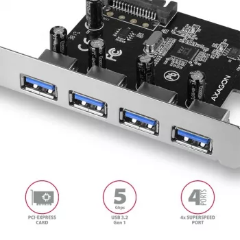 Axagon PCEU-430VL liidesekaardid/adapter Sisemine USB 3.2 Gen 1 (3.1 Gen 1)