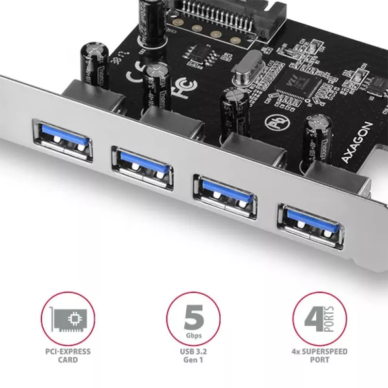 Axagon PCEU-430VL liidesekaardid/adapter Sisemine USB 3.2 Gen 1 (3.1 Gen 1)