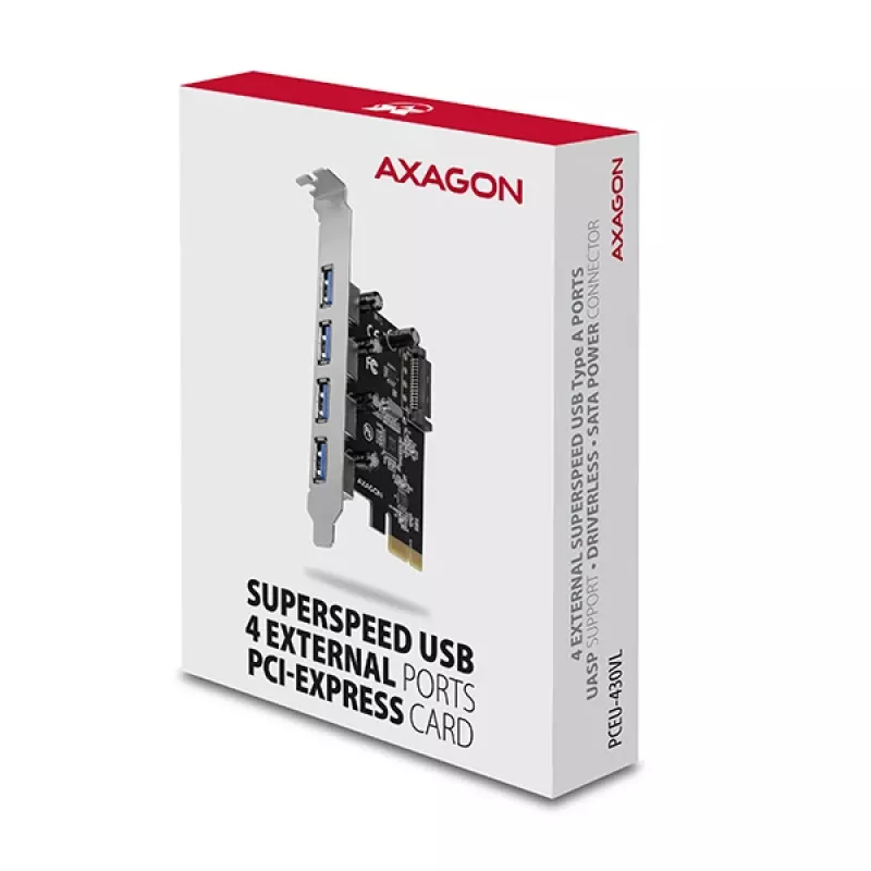 Axagon PCEU-430VL liidesekaardid/adapter Sisemine USB 3.2 Gen 1 (3.1 Gen 1)