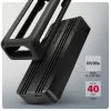 Axagon EEM2-40G USB-C 40Gbps M.2 NVMe SSD väliskorpus, ARMORED alumiinium