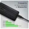 Axagon EEM2-40G USB-C 40Gbps M.2 NVMe SSD väliskorpus, ARMORED alumiinium