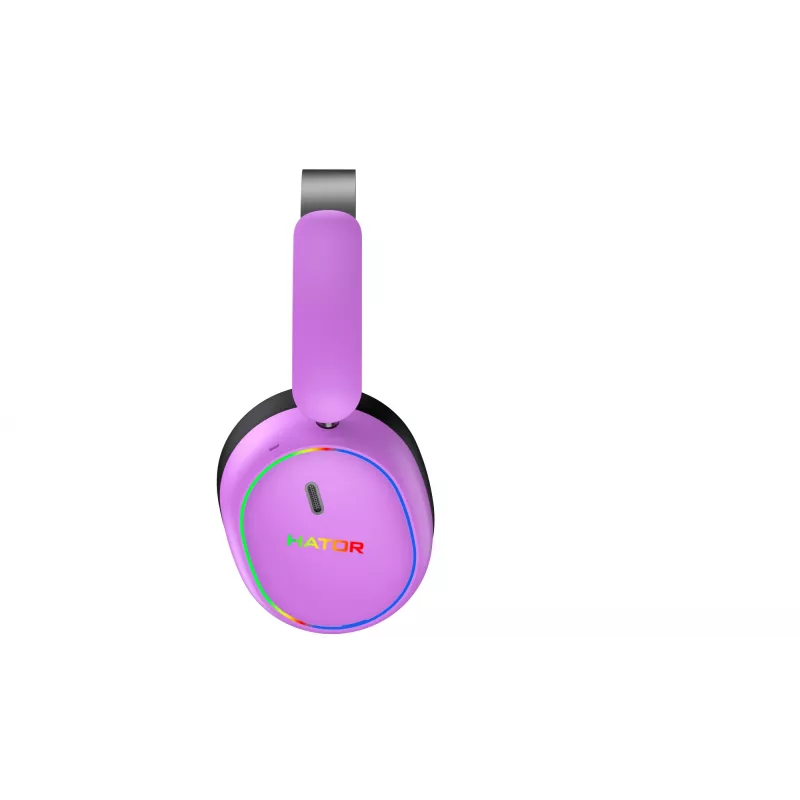 HATOR Phoenix 2 Wireless kõrvaklapid, juhtmega ja juhtmevaba, peakõlariba, mänguritele, USB USB-C / USB Type-A, Bluetooth, violetne