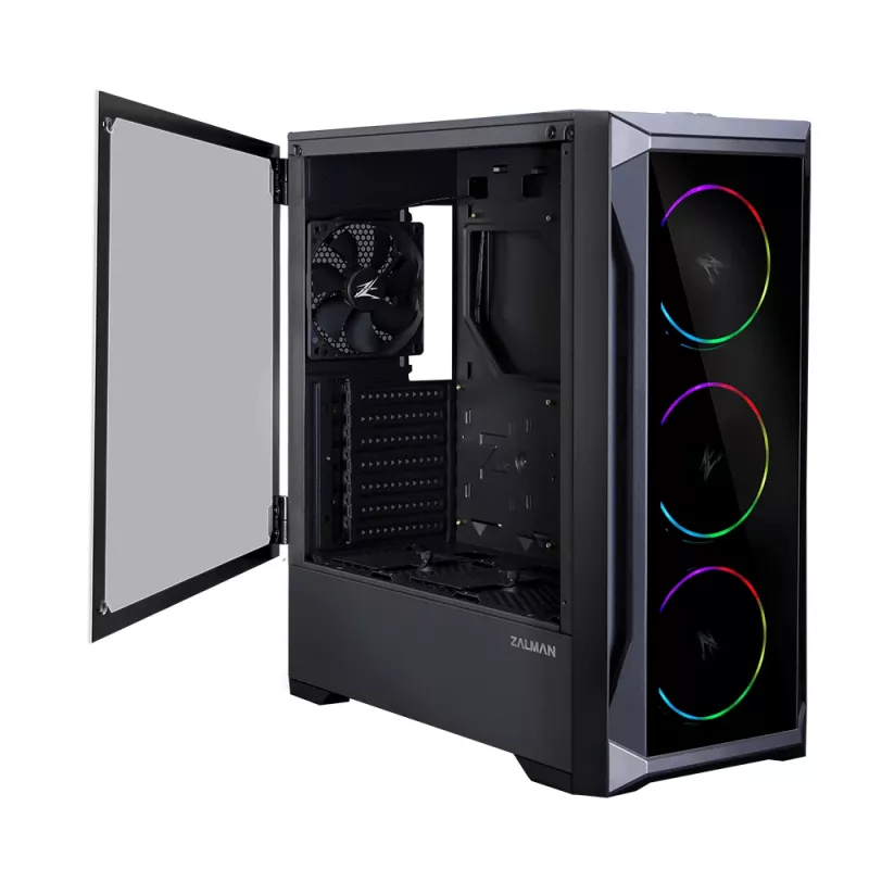 Zalman Z8 TG ATX Mid Tower arvutikorpus, ARGB ventilaator x3, T/G Midi torn must