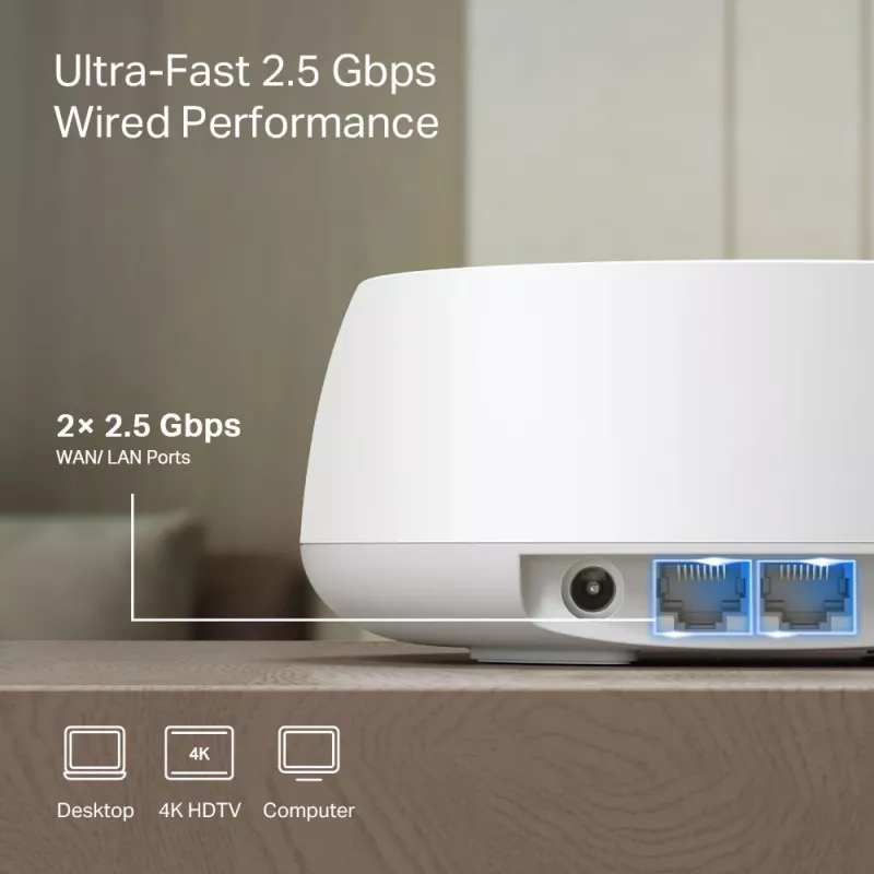 TP-Link BE3600 kogu kodu Mesh Wi-Fi 7 süsteem, 2,5G multi-gigabit