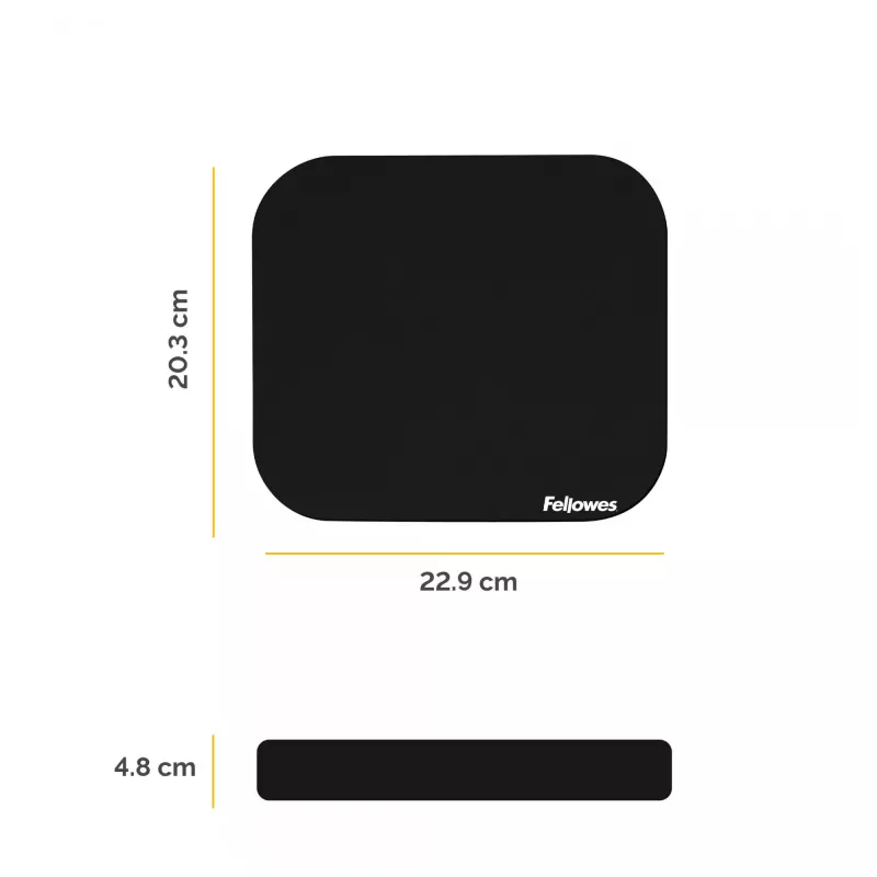 Fellowes Premium hiirpad - Must, must, ühevärviline, polüester, kumm