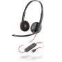 Peakomplekt HP POLY Mustwire 3225 — juhtmega USB Type-A, peavõru, kontor/kõnekeskus, 121 g, must/punane