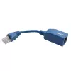 Tripp Lite N034-05N-BL Cisco konsooli Rollover-kaabli adapter, RJ45 M/F, sinine, 12,7 cm