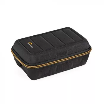 Kaameraümbris Lowepro HARDSIDE CS 60 — kõva kestaga kompaktümbris, 140×85×227 mm, must/oranž
