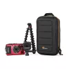 Kaameraümbris Lowepro HARDSIDE CS 60 — kõva kestaga kompaktümbris, 140×85×227 mm, must/oranž