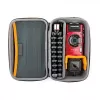 Kaameraümbris Lowepro HARDSIDE CS 60 — kõva kestaga kompaktümbris, 140×85×227 mm, must/oranž