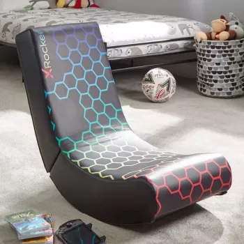 Konsoolimängutool x rocker Neo Hex Edition — polsterdatud pehmendatud iste ja seljatugi, laius 410 mm, sügavus 855 mm, kõrgus 650 mm
