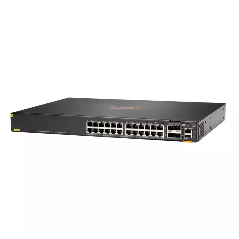 Hallatav lüliti Aruba 6300F 24-pordiline 1GbE Class 4 PoE ja 4-pordiline SFP56