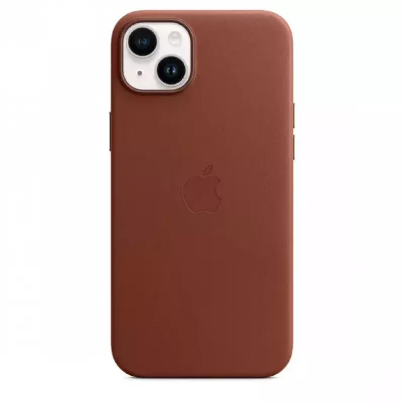 Apple iPhone 14 Plus nahast ümbris MagSafe'iga - merevaik