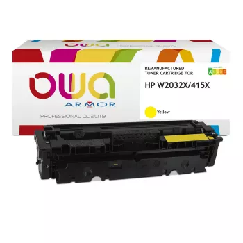 Toner OWA Armor ühilduv HP W2032X 415X 6000lk kollane
