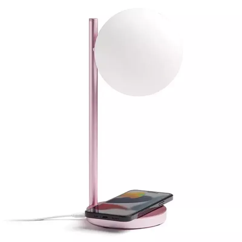 Laua-LED-lamp Lexon Bubble Lamp LH70LP heleroosa 15 W traadita laadijaga