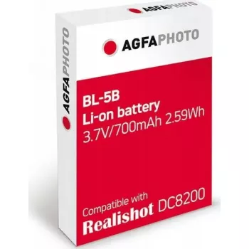 Taaslaetav kaamera aku AgfaPhoto BL-5B (asendus BL-5B-le) 3,7 V / ühilduvad mudelid