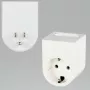 Reisiadapter REV 0020440803 USA pistikupesadele, valge
