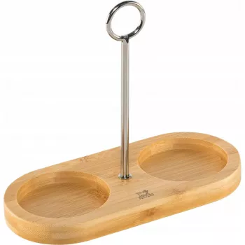 PEUGEOT alusalus Peugeot Linea soola- ja pipraveskile — bambus 17 cm, naturaalne viimistlus