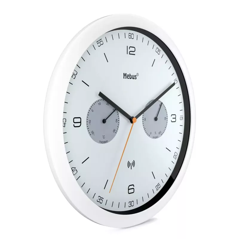 Seina-/lauakell Mebus 52826 ümar must hall valge