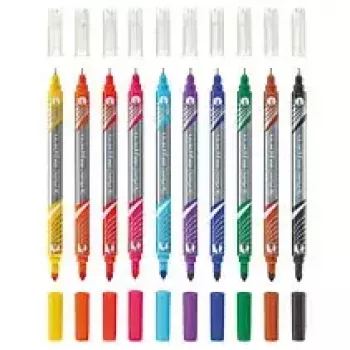 Marker Herlitz 11367232 peene otsaga 10 tk Must Sinine Pruun Roheline Oranž Roosa Lilla Punane Kollane