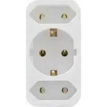 REV 2-kordne üleminekuadapter kaitsekontaktiga, valge, mudel 0512735777 WS