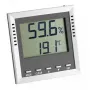 Sisene elektrooniline hügromeeter TFA-Dostmann 30.5010 digitaalse ekraaniga hall hõbedane