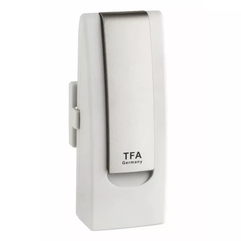 TFA Dostmann WeatherHub nutikodu traadita keskkonnaandur — niiskus ja temperatuur, Wi‑Fi, vahelduvvool/aku (AA), 40×28×104 mm