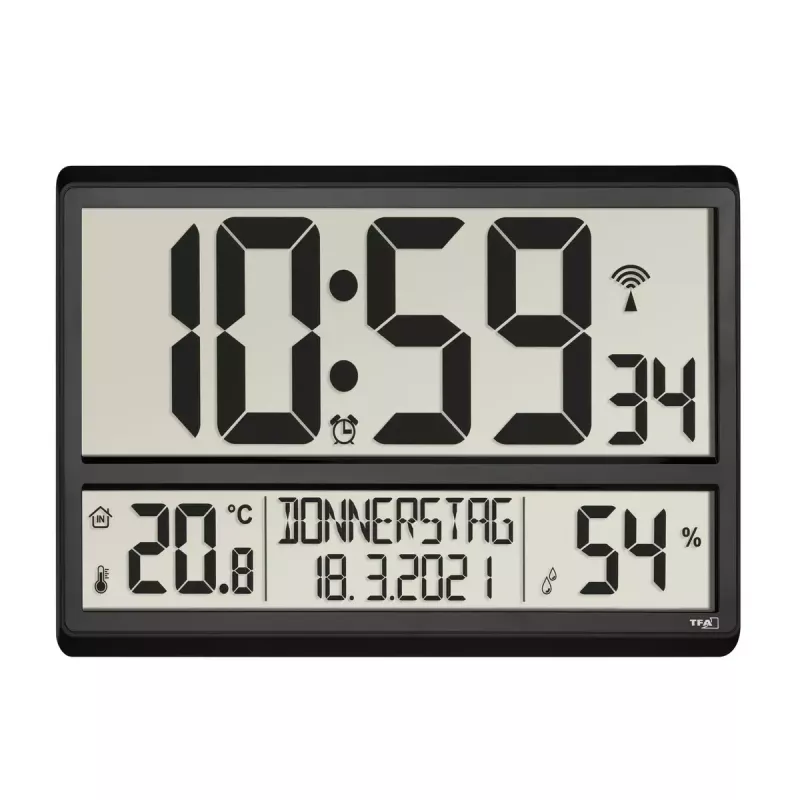 Digitaalne äratuskell TFA-Dostmann 60.4520.01 Must, patareitoitega