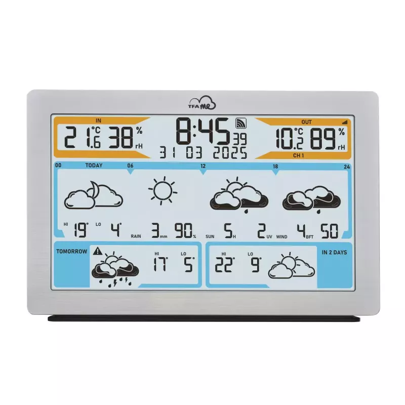 TFA-Dostmann TFA.me Silver LCD aku Wi-Fi anemomeeter hügromeeter termomeeter
