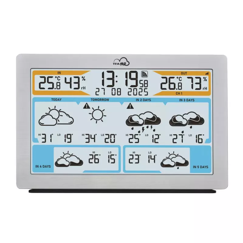 TFA-Dostmann TFA.me Silver LCD aku Wi-Fi anemomeeter hügromeeter termomeeter