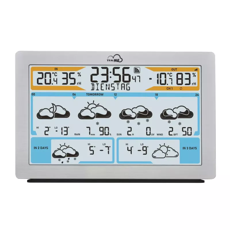 TFA-Dostmann TFA.me Silver LCD aku Wi-Fi anemomeeter hügromeeter termomeeter