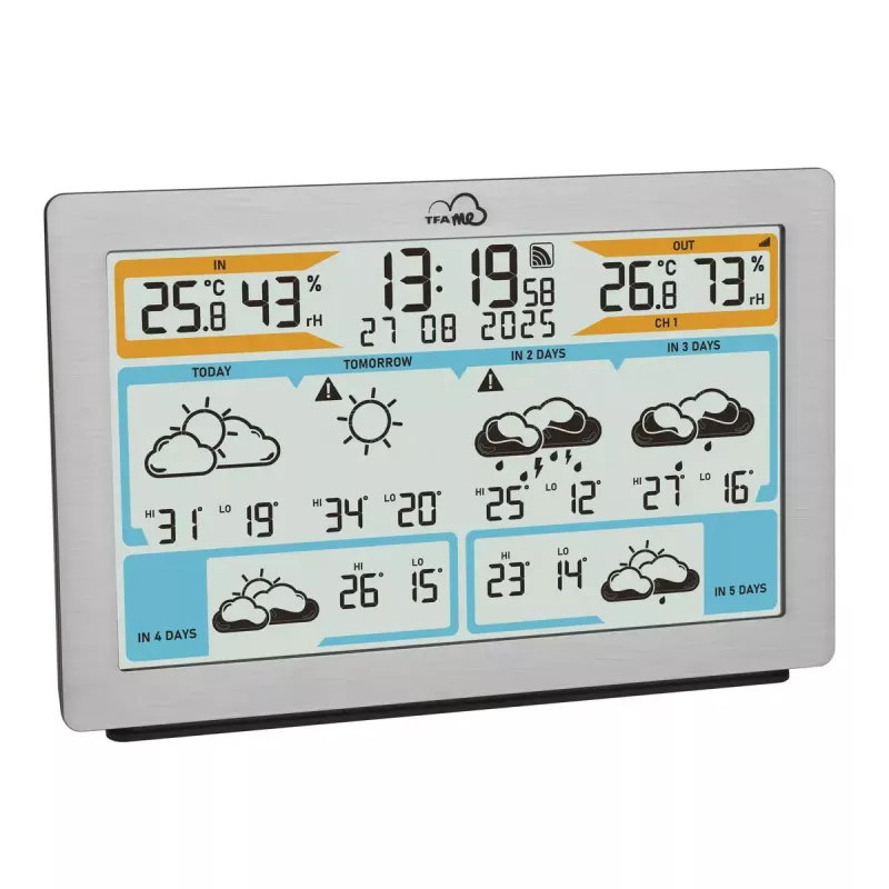 TFA-Dostmann TFA.me Silver LCD aku Wi-Fi anemomeeter hügromeeter termomeeter