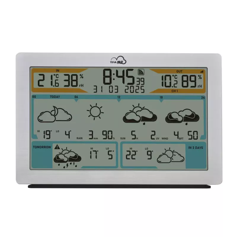 TFA-Dostmann TFA.me Silver LCD aku Wi-Fi anemomeeter hügromeeter termomeeter