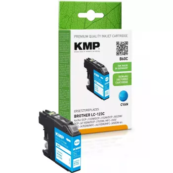 KMP Brother LC-123C tsüaan Remanufactured kassett