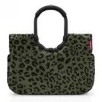 Tote kott Reisenthel loopshopper L — 25 L, 460×250 mm, alumiiniumraam, must/pruun