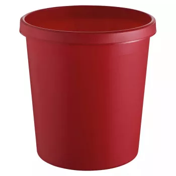 Prügikonteiner ümmargune plastikust punane Helit H6105825