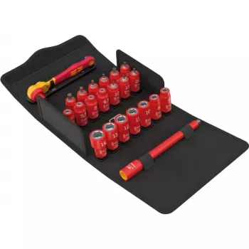 Socket set Wera 8100 SA VDE 1 Zyklop Knarrensatz 1/4 inch — ratchet ja isoleeritud padrunid