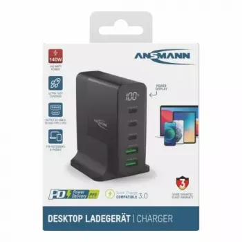 Siseruumide laadija Ansmann DC5140PD universaalne must USB kiirlaadija