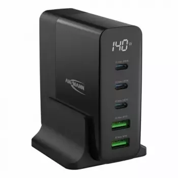 Siseruumide laadija Ansmann DC5140PD universaalne must USB kiirlaadija