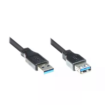 USB-kaabel Alcasa 5m USB 3.0 A USB 3.2 Gen 1 Must