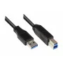 USB-kaabel Alcasa 2710-S002 USB 3.2 Gen 1 0,2 m must