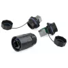Juhtmepistik RJ45 Alcasa IC06-R102 Must Vask Plastik Silikageel