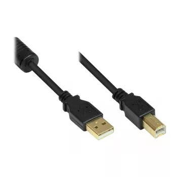 USB-kaabel Alcasa GC-M0079 0,5 m USB A USB B Must