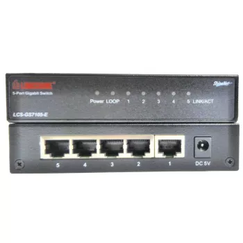 Haldamata võrgukommutaator Longshine LCS-GS7105-E — 5 x Gigabit RJ-45 porti, must