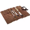 Meislikomplekt Kirschen 1151002 — 4 tk nahast kotiga, suurused 10, 16, 20, 26 mm