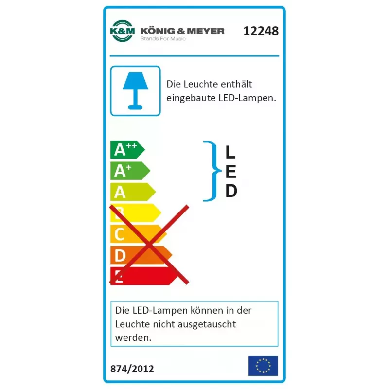 Noodipuldi valgusti König & Meyer 12248-000-55 LED aku ja vahelduvvooluga must