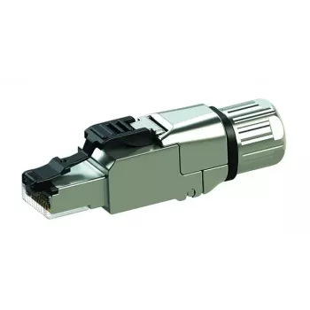 Telegärtner RJ-45 juhtmepistik J00026A5000 Cat6a kaablitele, hõbedase viimistlusega