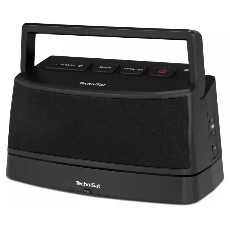 Stereo kaasaskantav kõlar TECHNISAT ISIBOX 1 — 4 W RMS, juhtmega ja juhtmevaba, sisseehitatud aku, USB-C, must